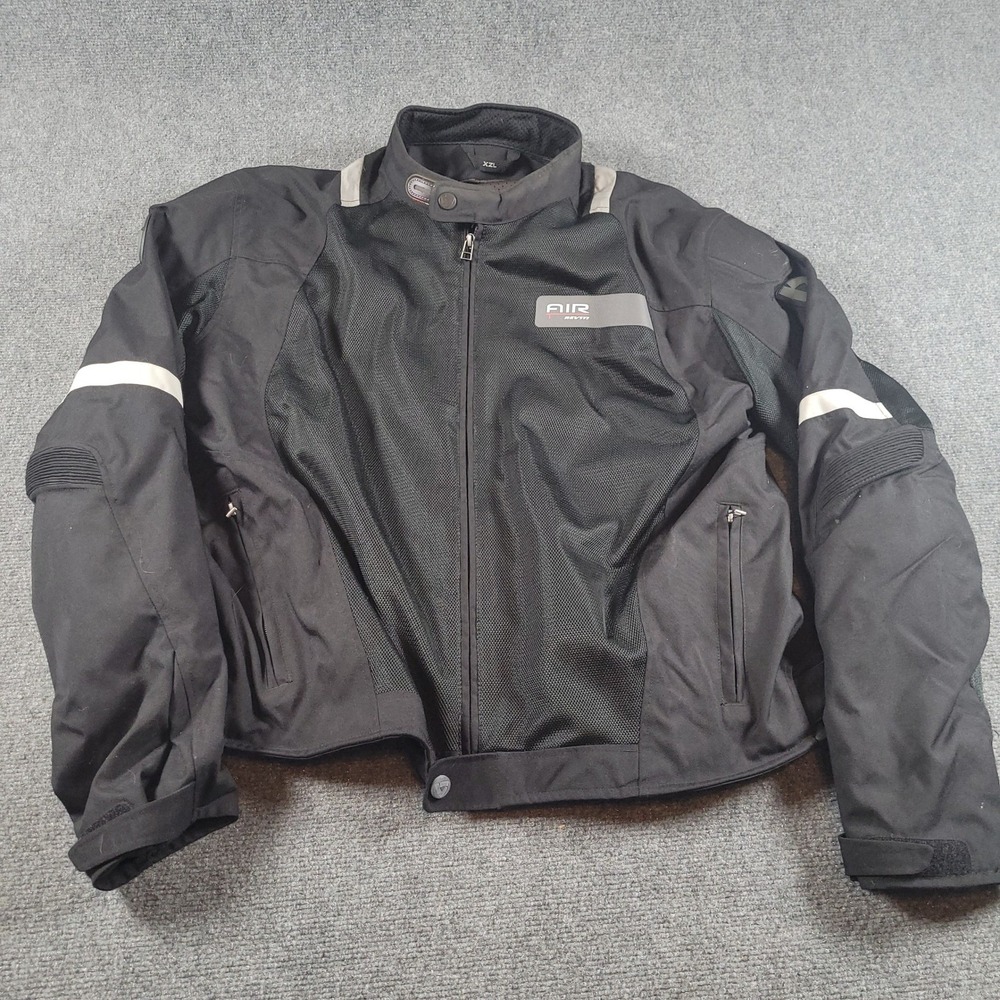 REV'IT! Air Mesh Motorcycle Jacket Mens Size XZL 4XL Black Gray Ventilated Biker